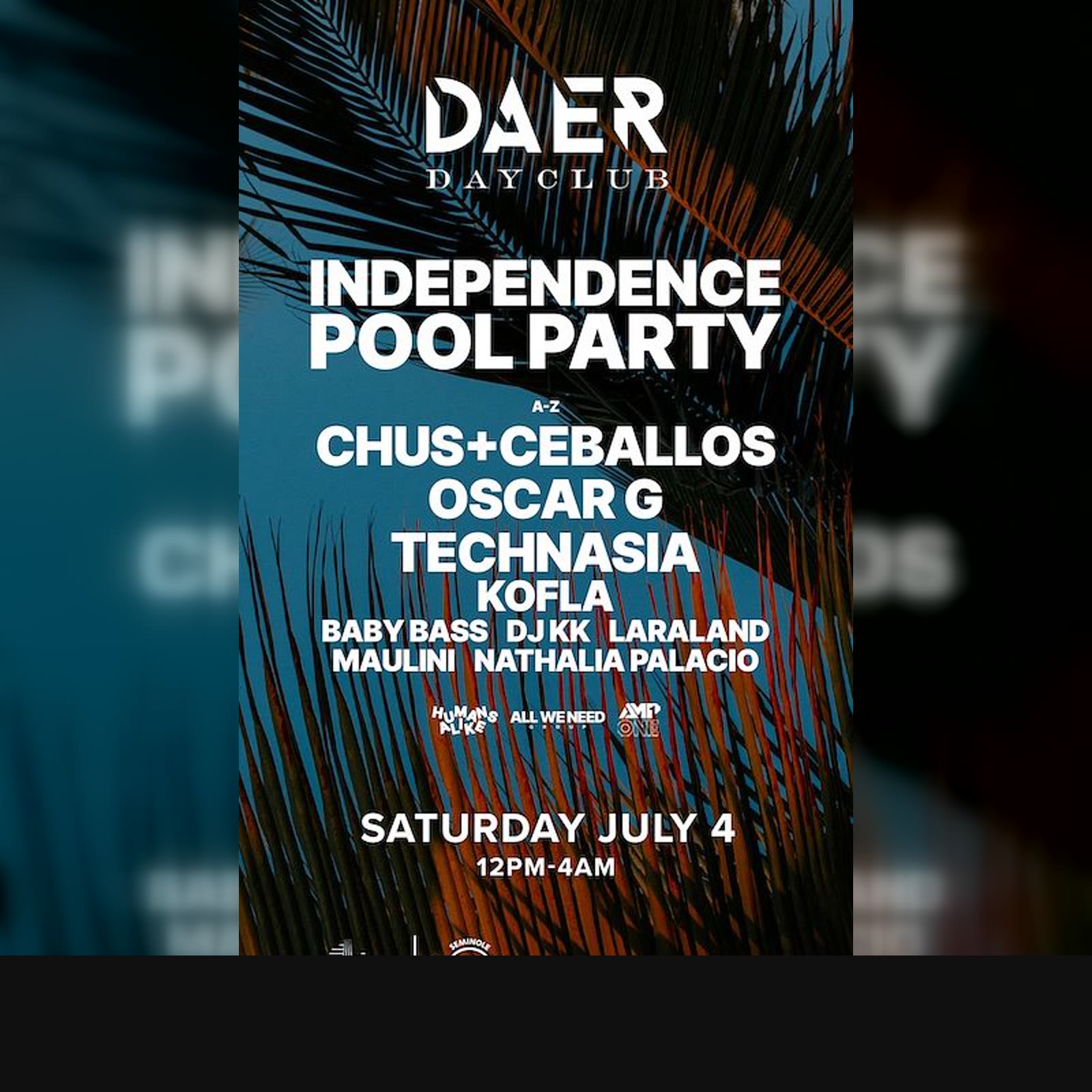 Independence Day Pool Party at DAER Dayclub - Saturday July 4, 2026